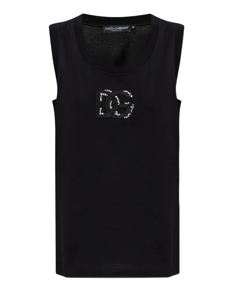 Dolce & Gabbana logo-embellished top - Schwarz Schwarz