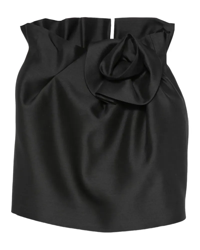 Magda Butrym flower-detail skirt - Schwarz Schwarz