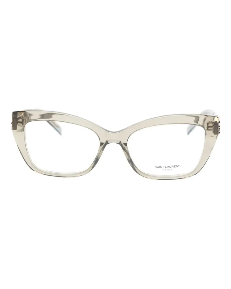Saint Laurent cat-eye logo glasses - Braun Braun
