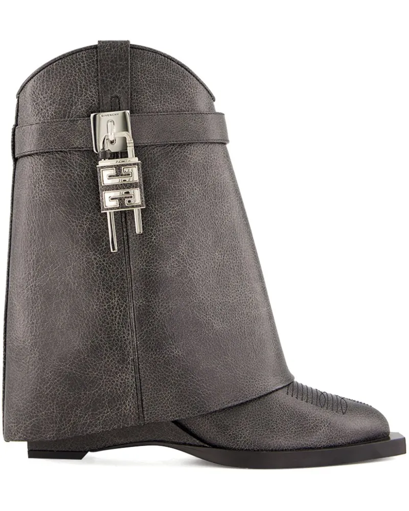 Givenchy Shark Lock Cowboystiefel - Schwarz Schwarz