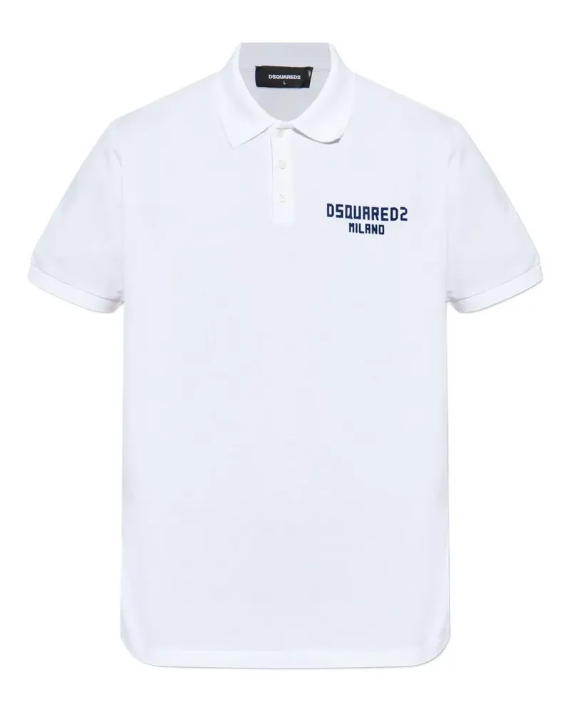 Dsquared2 Poloshirt mit Logo-Print - Weiß Weiß