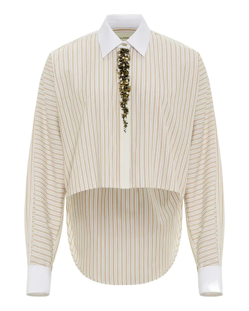 Hellessy embellished striped shirt - Nude Nude