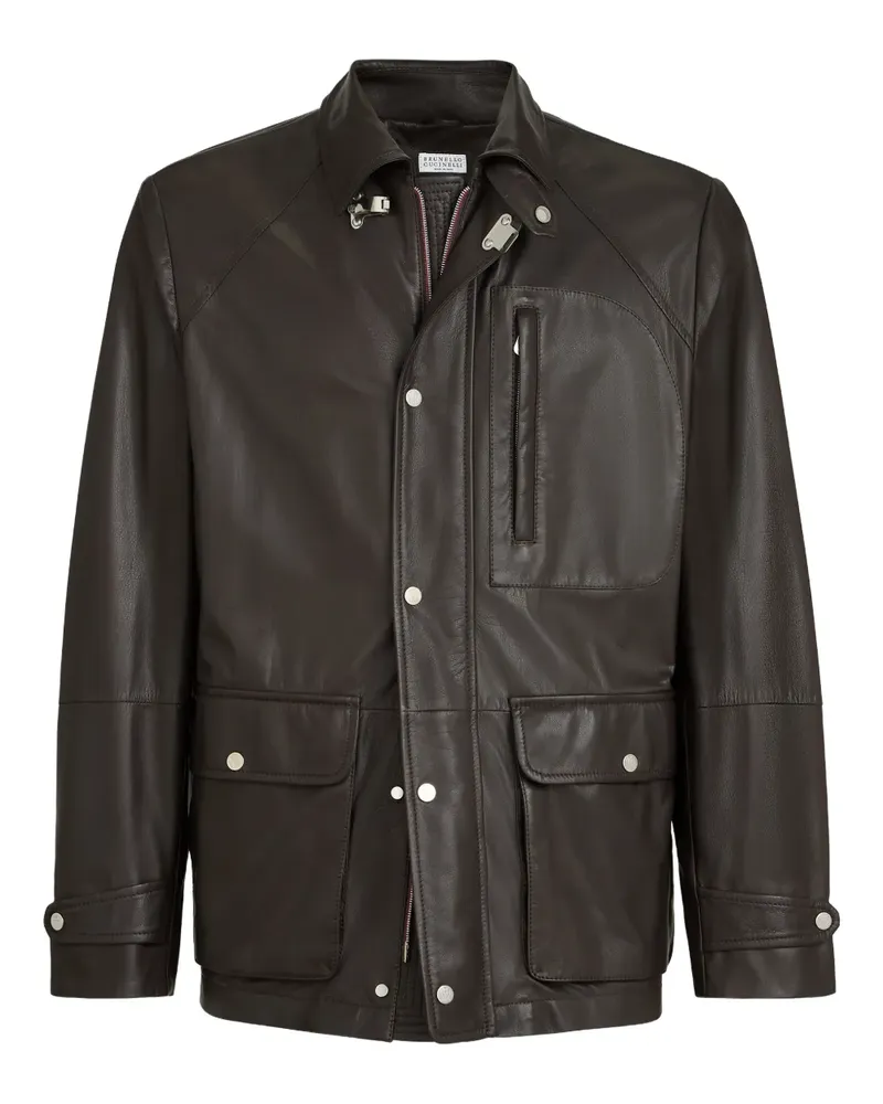 Brunello Cucinelli Jacke aus Kalbsleder - Braun Braun