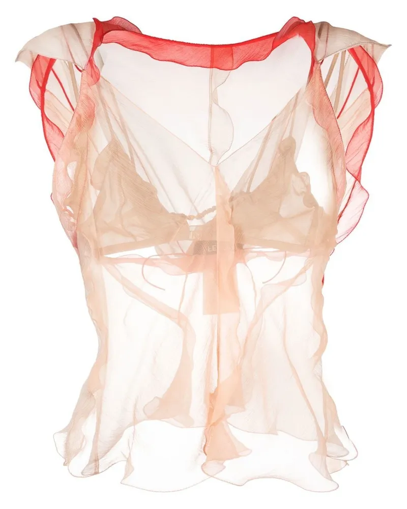 Fendi Drapiertes Tanktop - Rosa Rosa