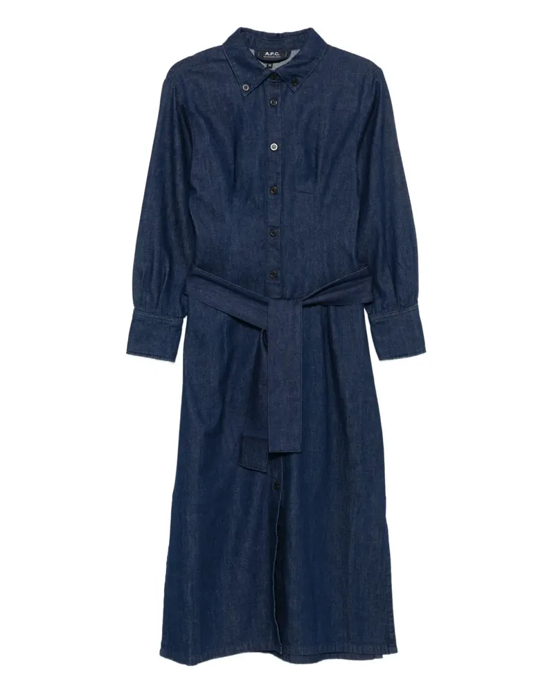 A.P.C. Vanessa Kleid mit Gürtel - Blau Blau