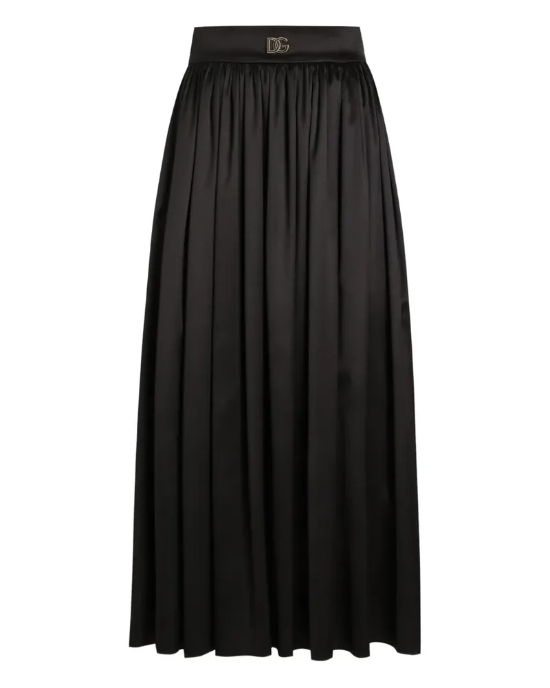 Dolce & Gabbana Midirock mit Falten - Schwarz Schwarz