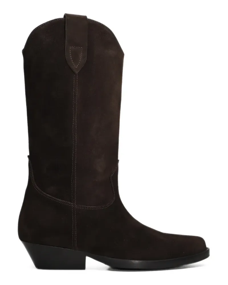 Anna F. Cowboystiefel mit spitzer Kappe - Braun Braun