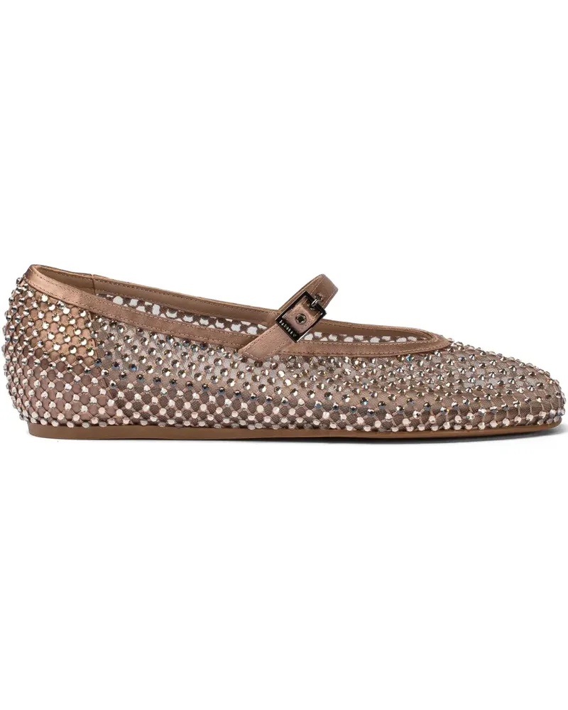 Le Silla Ballerinas mit Kristallen - Braun Braun