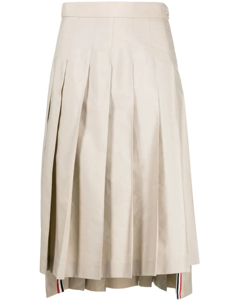 Thom Browne Midirock mit Falten - Nude Nude