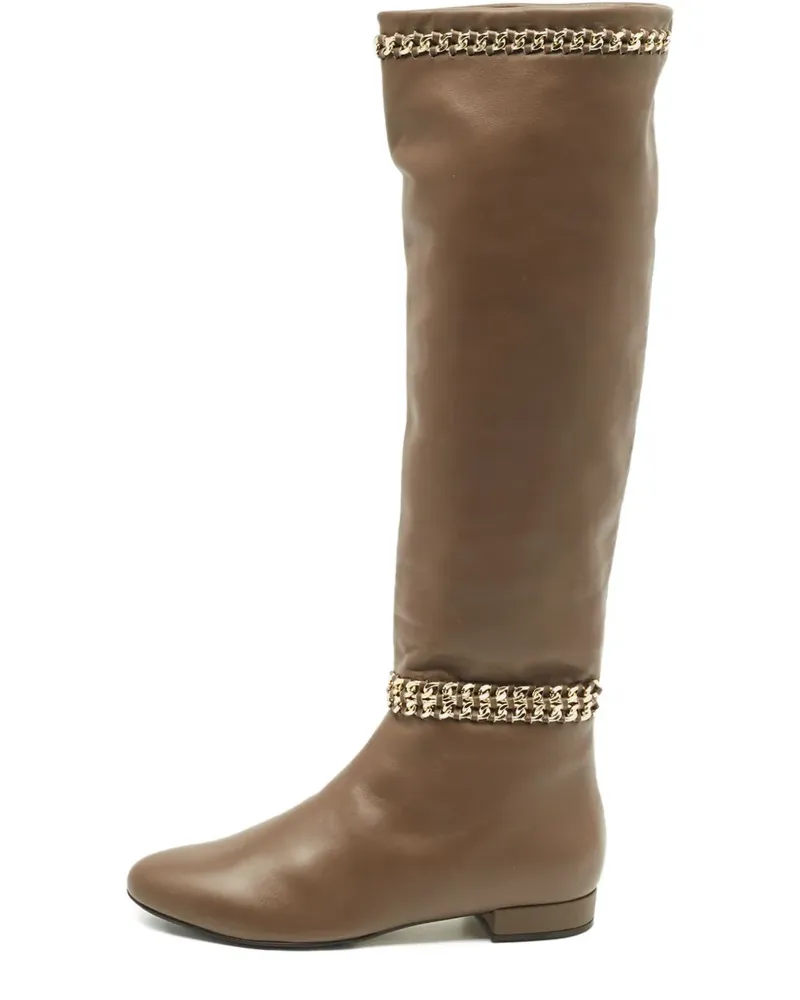 Le Silla Stiefel mit Kettendetail - Braun Braun