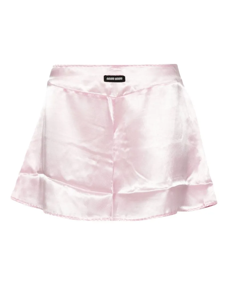 Miu Miu Pyjama-Shorts aus Satin - Rosa Rosa