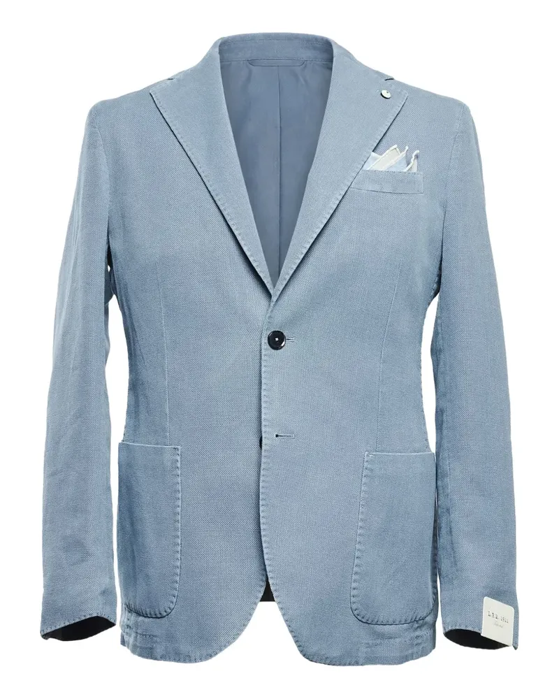 Luigi Bianchi Mantova notched-lapel single-breasted blazer - Blau Blau