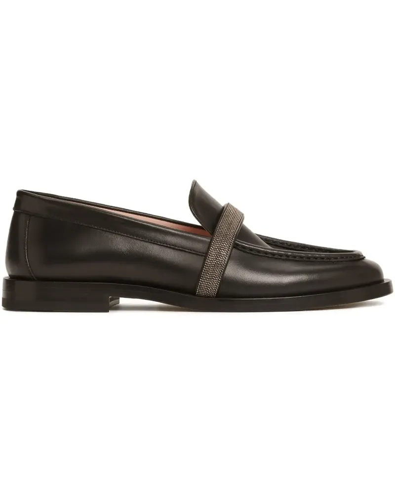Fabiana Filippi Loafer mit Zierkette - Schwarz Schwarz