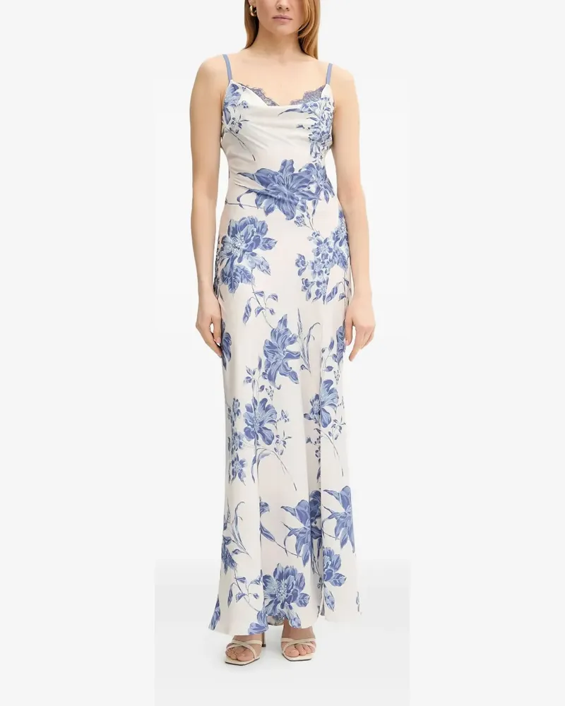Guess Maxikleid mit Blumen-Print - Weiß Weiß