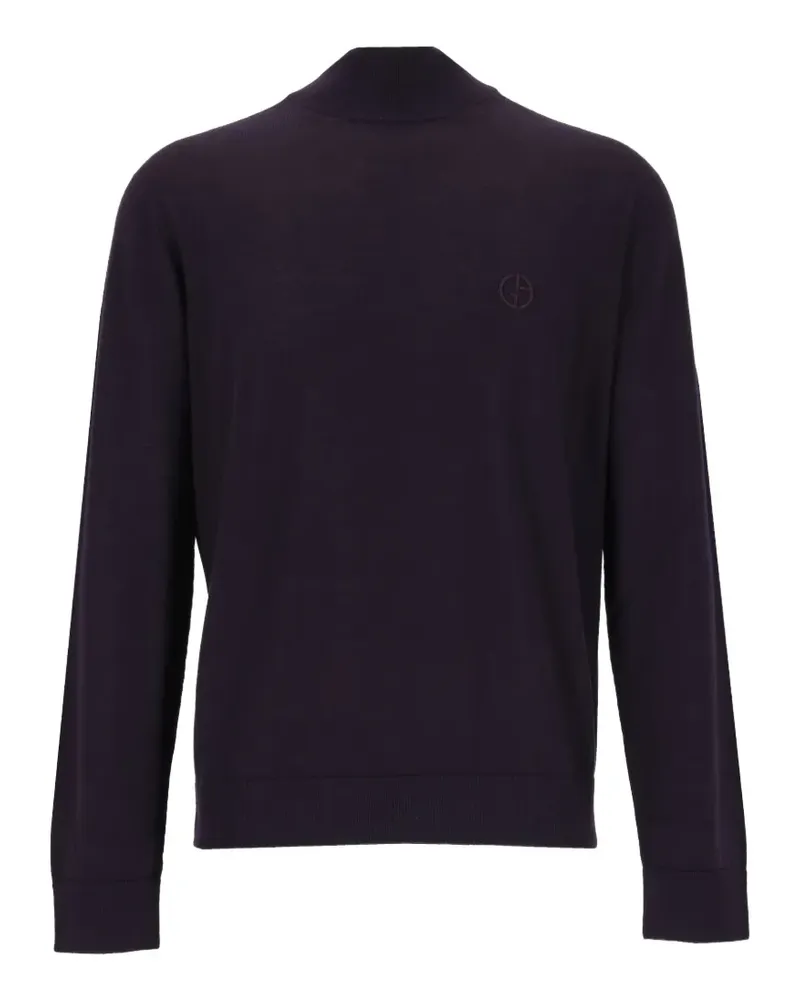 Giorgio Armani Pullover mit Logo-Stickerei - Violett Violett