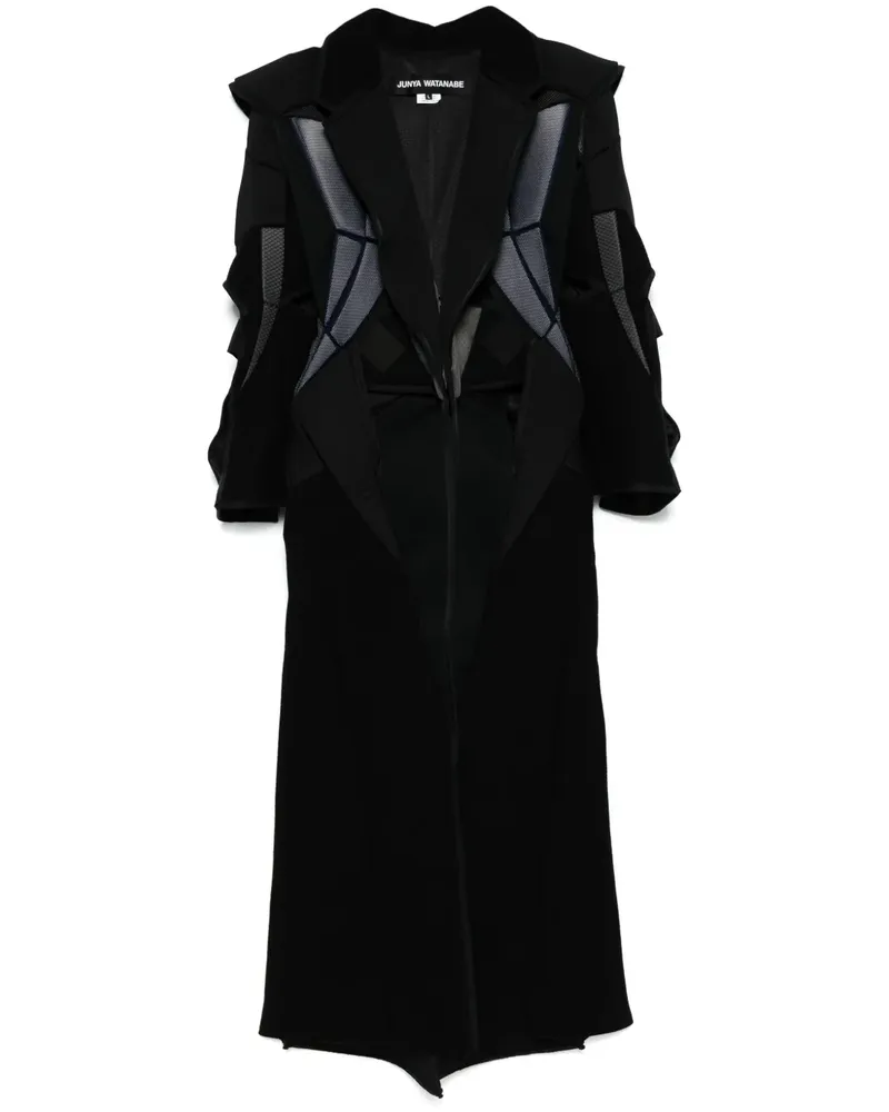 Junya Watanabe Mantel mit wattierten Einsätzen - Schwarz Schwarz