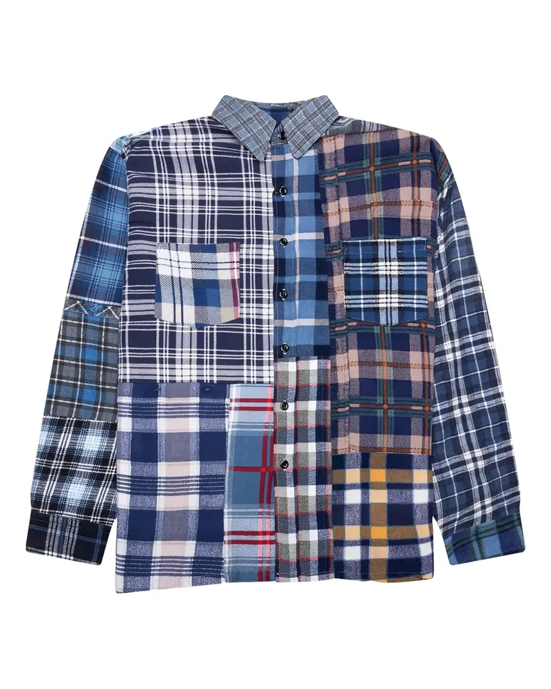 NEEDLES Kariertes Patchwork-Hemd - Blau Blau