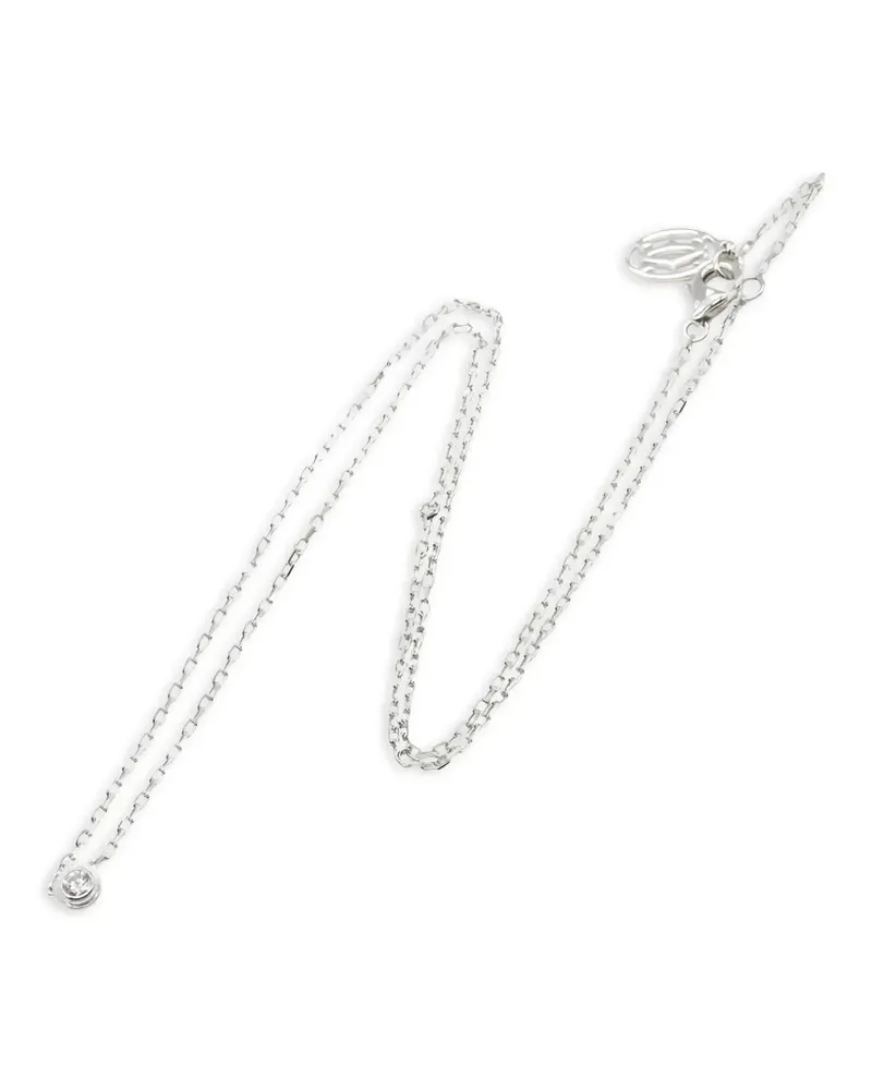 Cartier 2010s 18kt D'Amour Weißgoldhalskette mit Diamant - Silber Silber