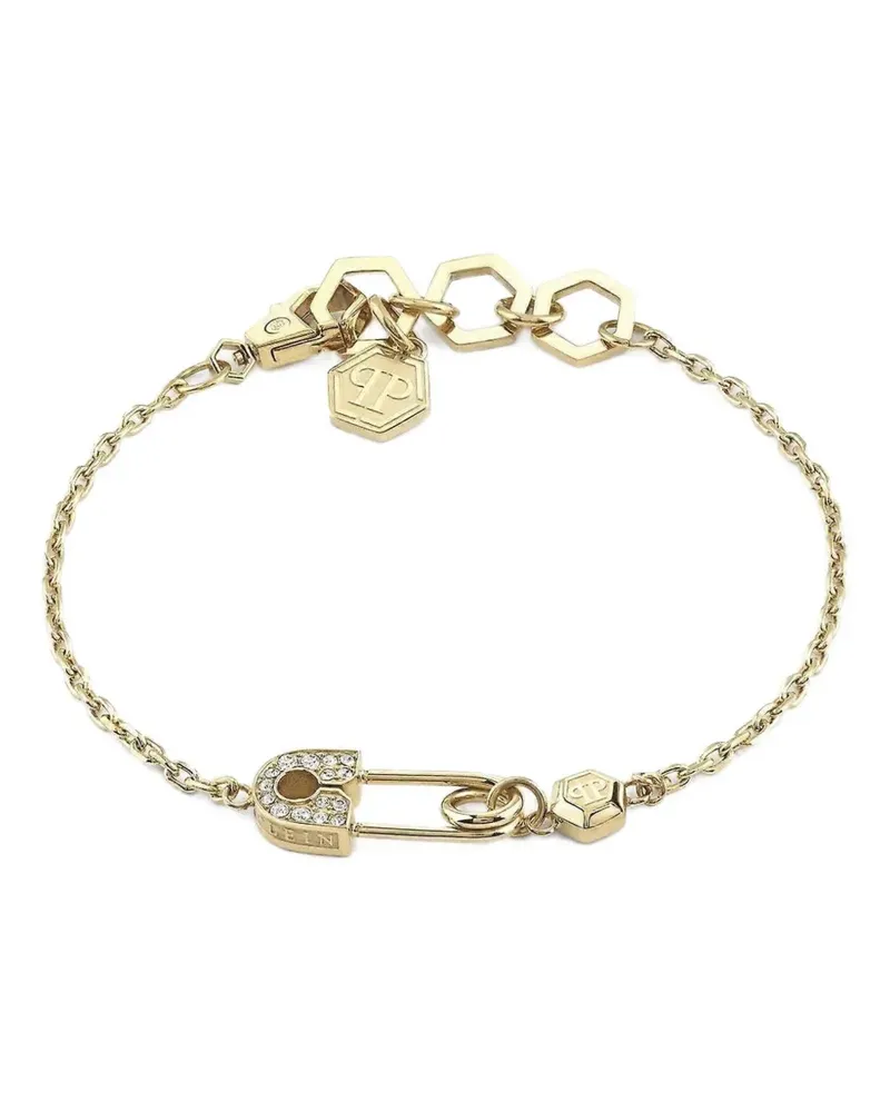 Philipp Plein Safety Pin Kettenarmband - Gold Gold