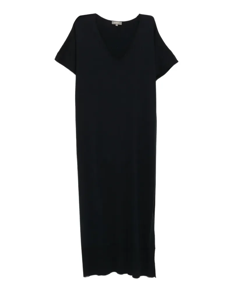 N.Peal Klassisches Jersey-Kleid - Blau Blau