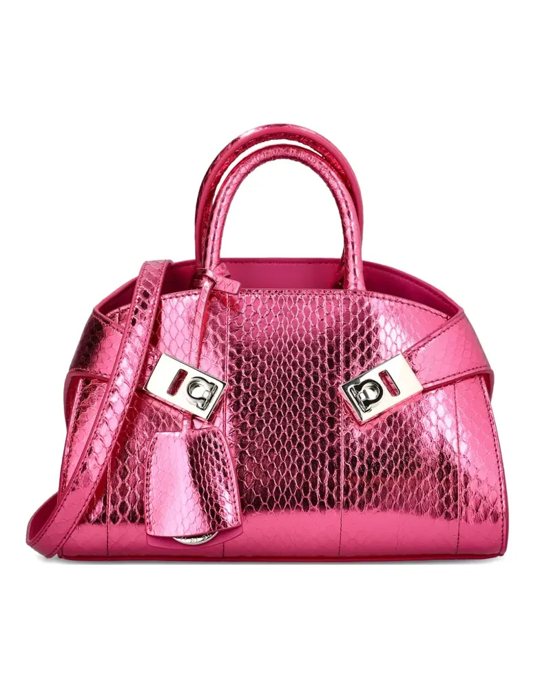 Ferragamo Mini Hug Rucksack mit Zierschnallen - Rosa Rosa