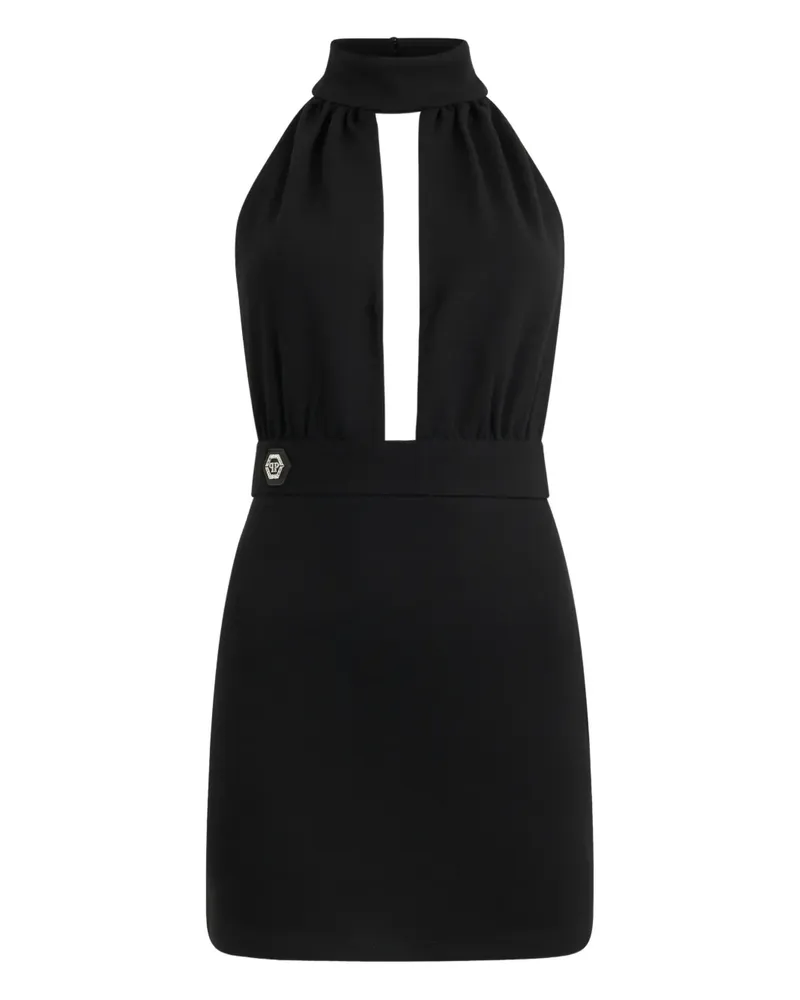 Philipp Plein backless mini dress - Schwarz Schwarz