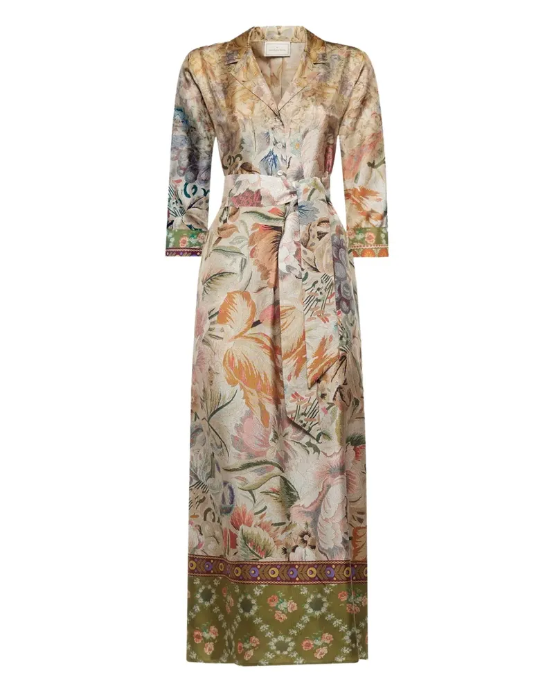 Pierre-Louis Mascia floral-print maxi dress - Nude Nude