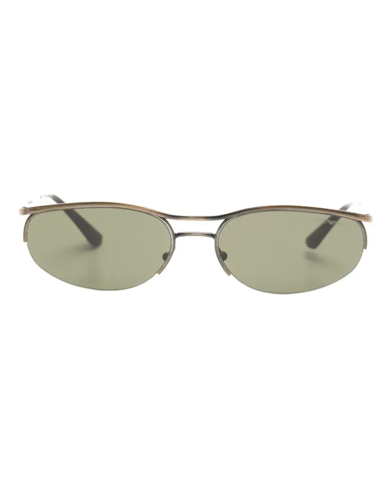 Emporio Armani geometric-frame sunglasses - Grau Grau