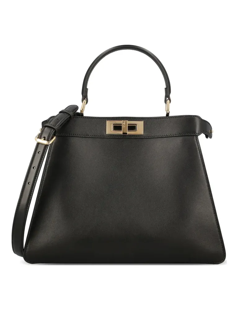 Fendi Mittelgroße Peekaboo ISeeU Handtasche - Schwarz Schwarz