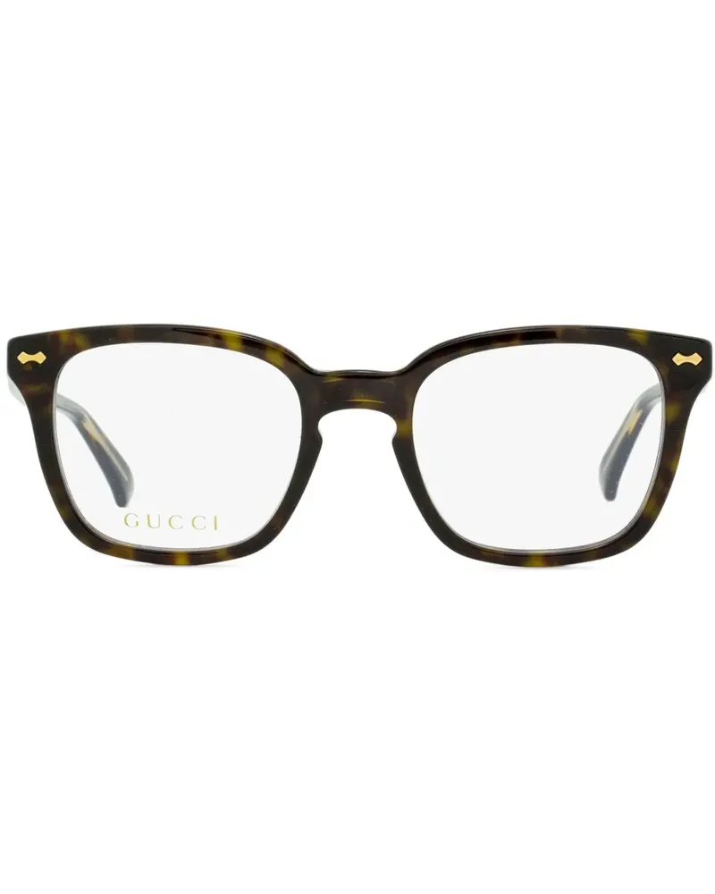 Gucci Eckige Sonnenbrille - Braun Braun