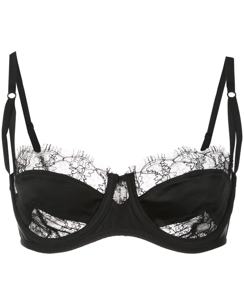 Kiki De Montparnasse Balconette-BH mit Spitze - Schwarz Schwarz