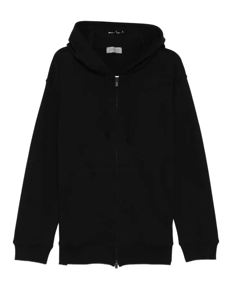 Yohji Yamamoto zip hooded sweatshirt - Schwarz Schwarz
