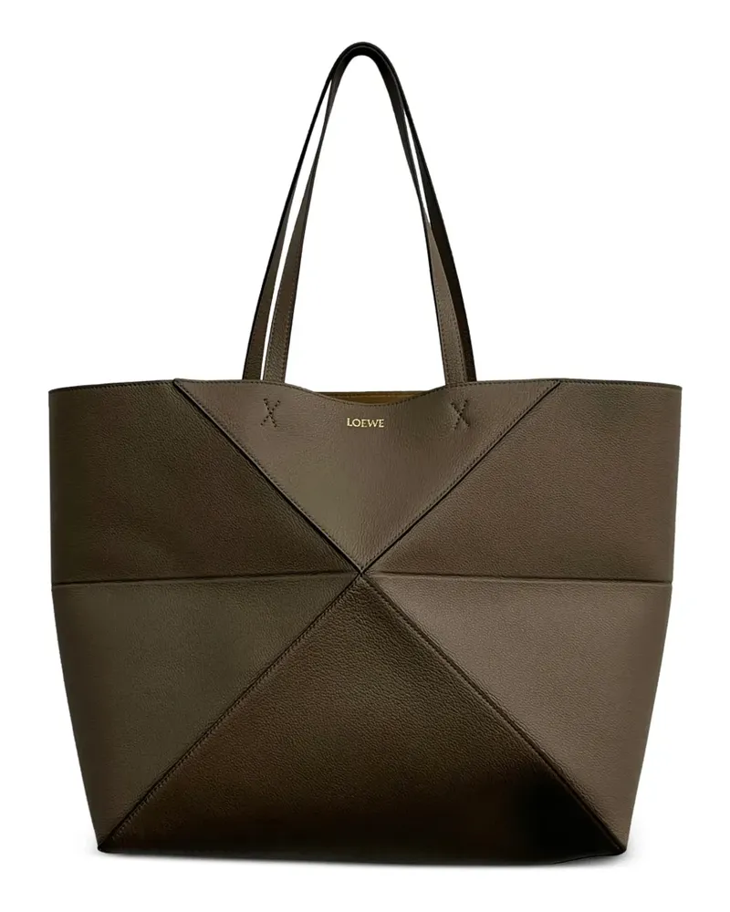 Loewe Große Puzzle Fold Schultertasche - Braun Braun