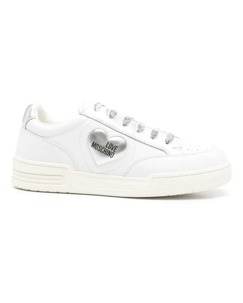Moschino heart-appliqué sneakers - Weiß Weiß