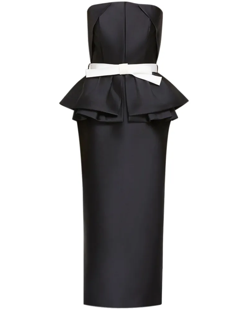 Dice Kayek Midikleid mit Schleifen - Schwarz Schwarz