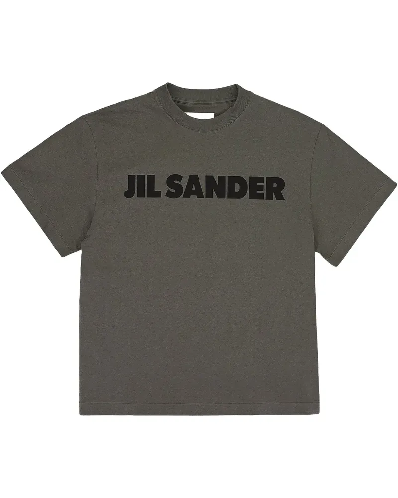 Jil Sander Olive" T-Shirt mit Logo-Print - Grün Grün
