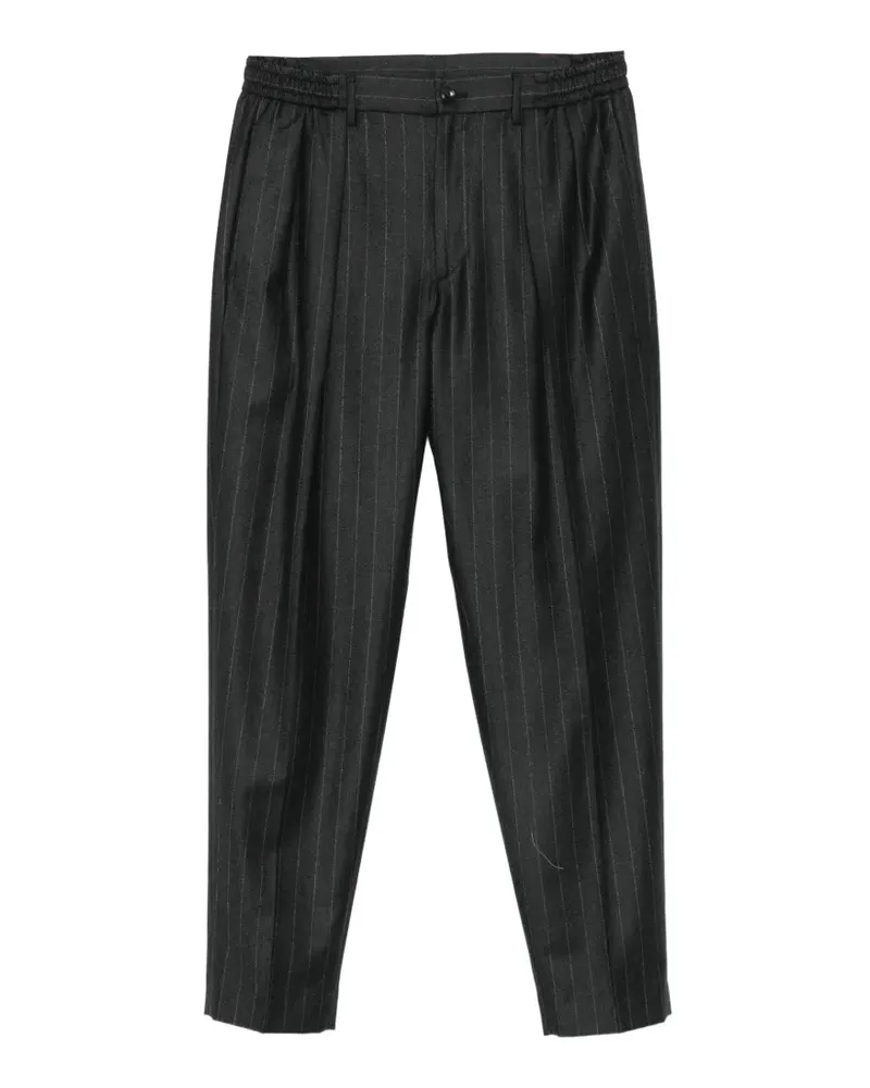 Tagliatore pinstripe-pattern pleated trousers - Grau Grau