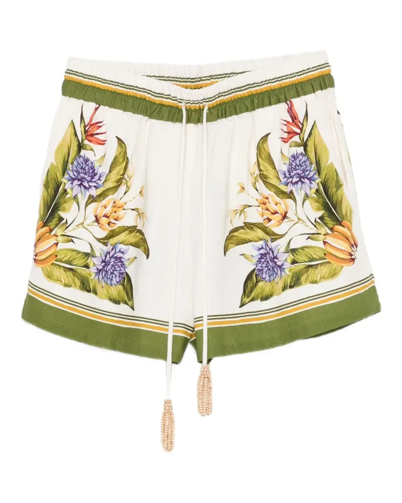 FARM Rio Shorts mit Blumen-Print - Nude Nude