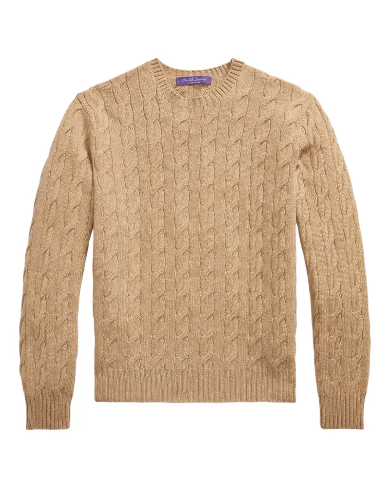 Ralph Lauren Kaschmirpullover mit Zopfmuster - Braun Braun