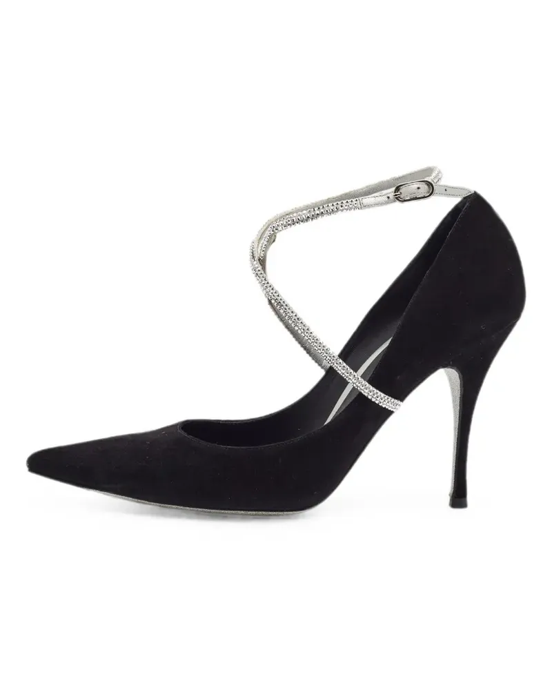 René Caovilla Twista crystal-embellished pumps - Schwarz Schwarz