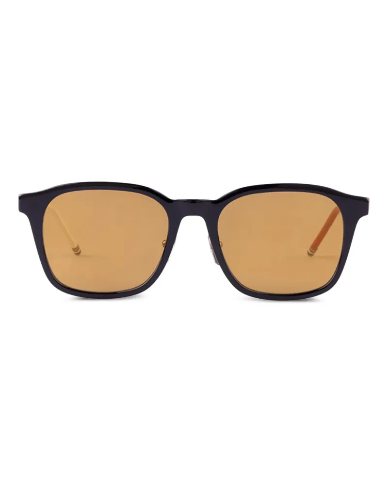 Thom Browne Sonnenbrille mit eckigem Gestell - Schwarz Schwarz