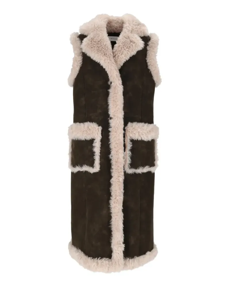 Bully faux-fur trim waistcoat - Braun Braun