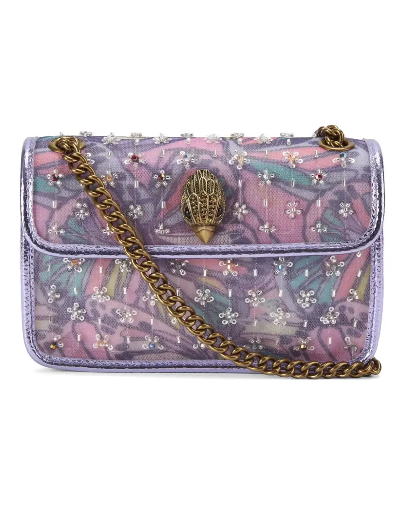Kurt Geiger Mini Kensington Schultertasche mit Schmetterling-Print - Violett Violett