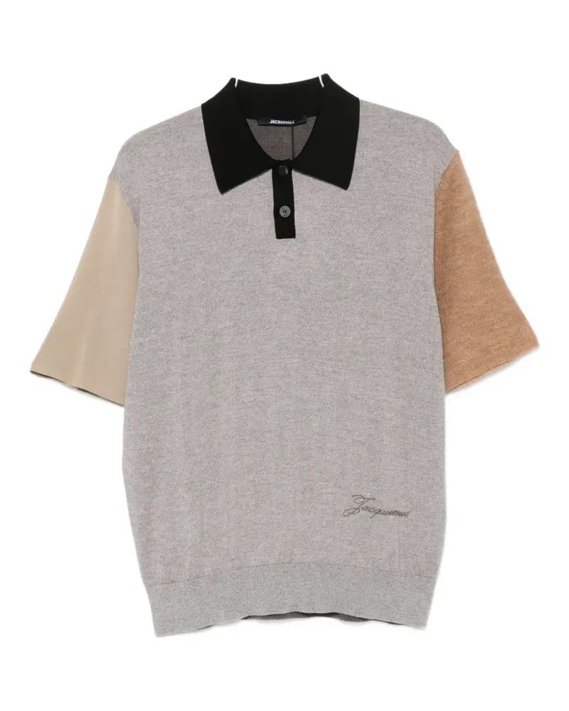 Jacquemus Pullover in Colour-Block-Optik - Grau Grau