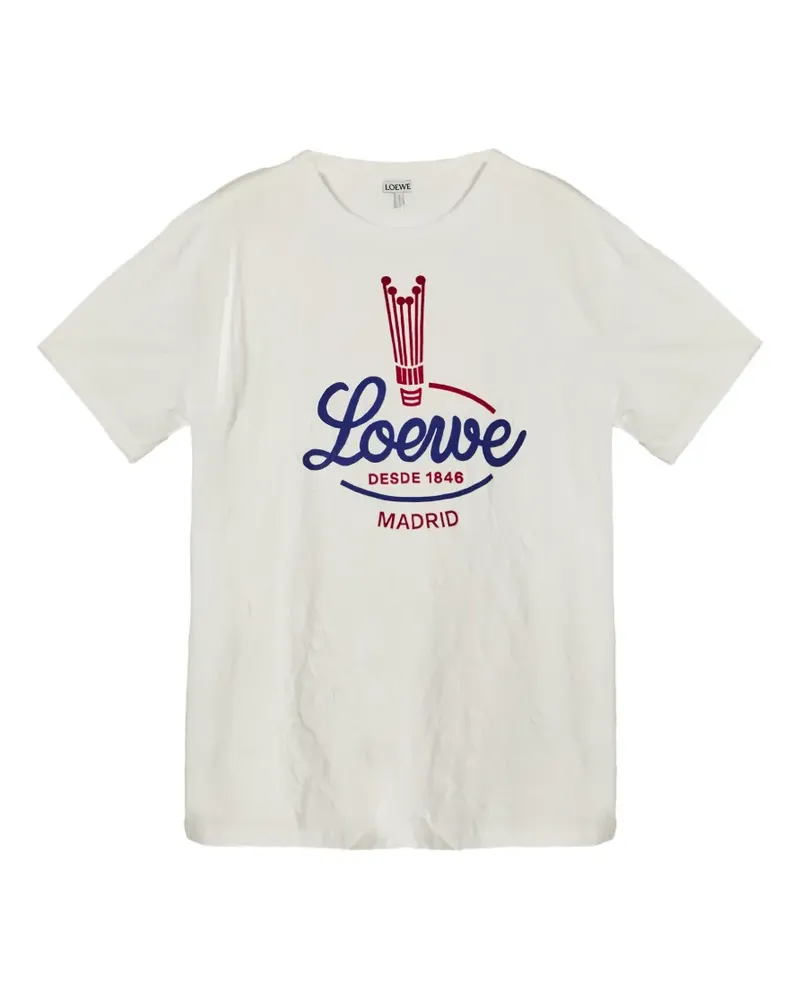 Loewe logo-print T-shirt - Weiß Weiß