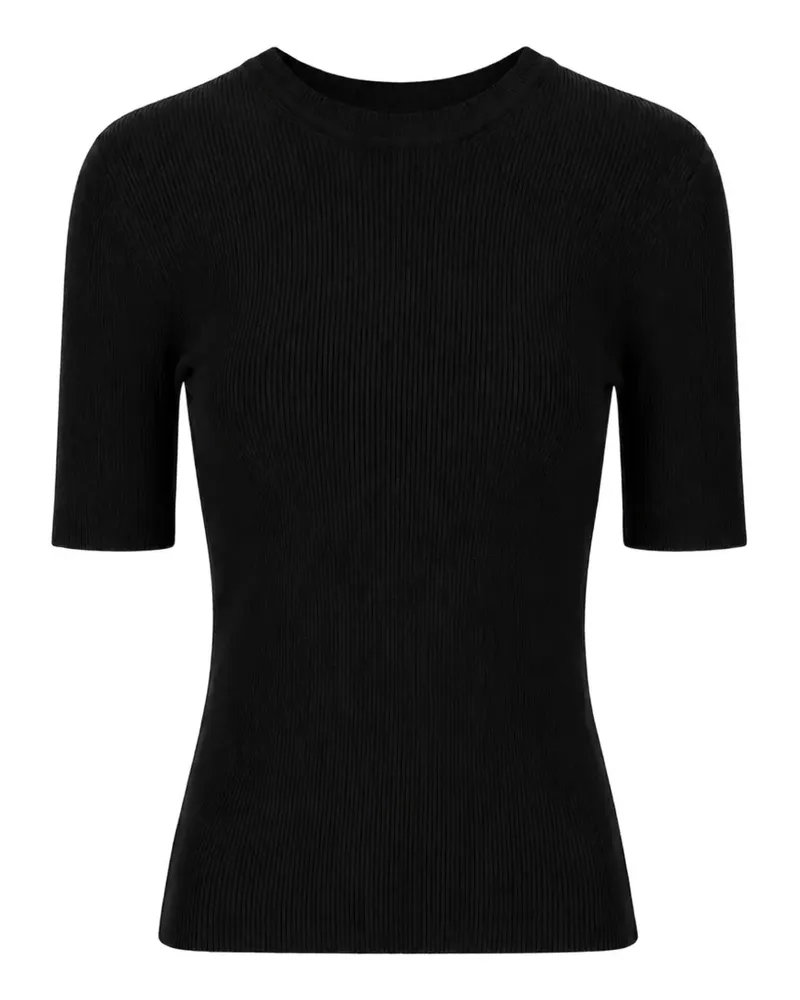 P.A.R.O.S.H. P.A.R.O H. T-Shirt aus geripptem Strick - Schwarz Schwarz