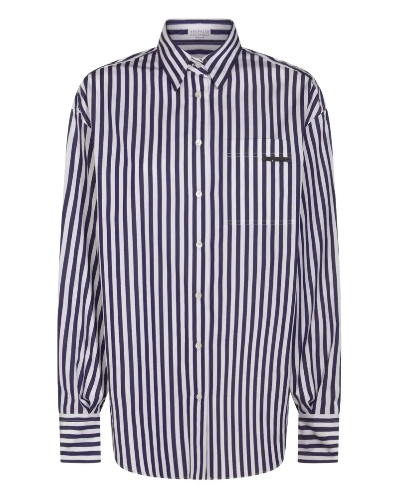 Brunello Cucinelli Klassisches Hemd - Weiß Weiß