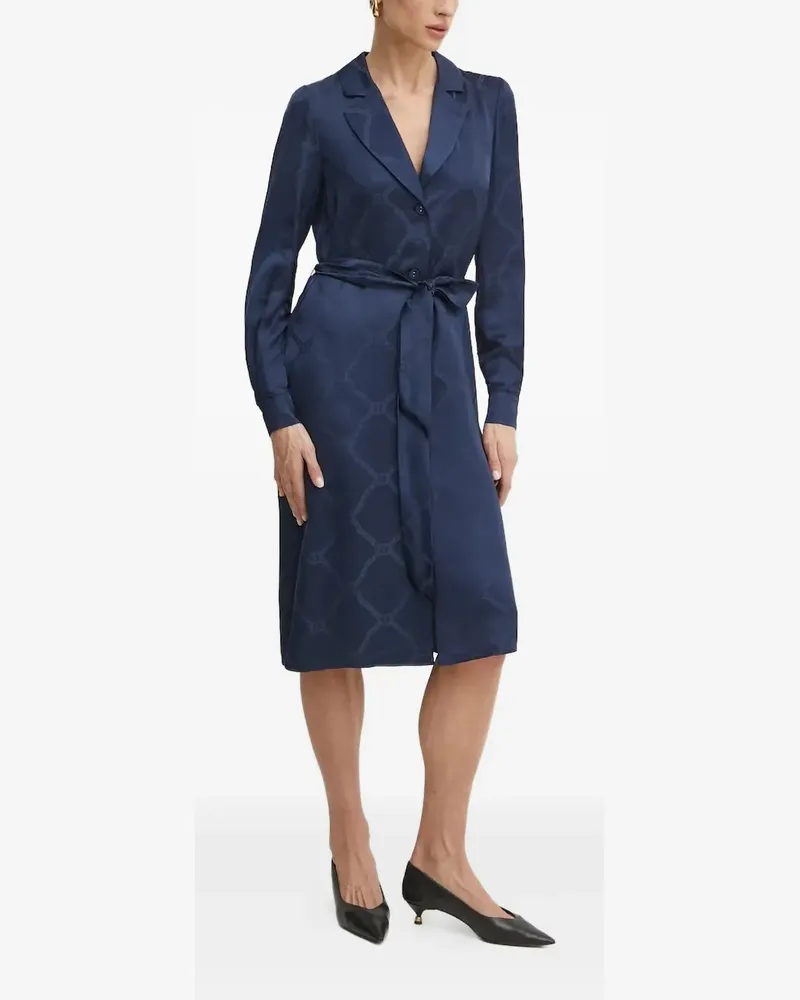 Twin-Set Hemdkleid mit Ketten-Print - Blau Blau