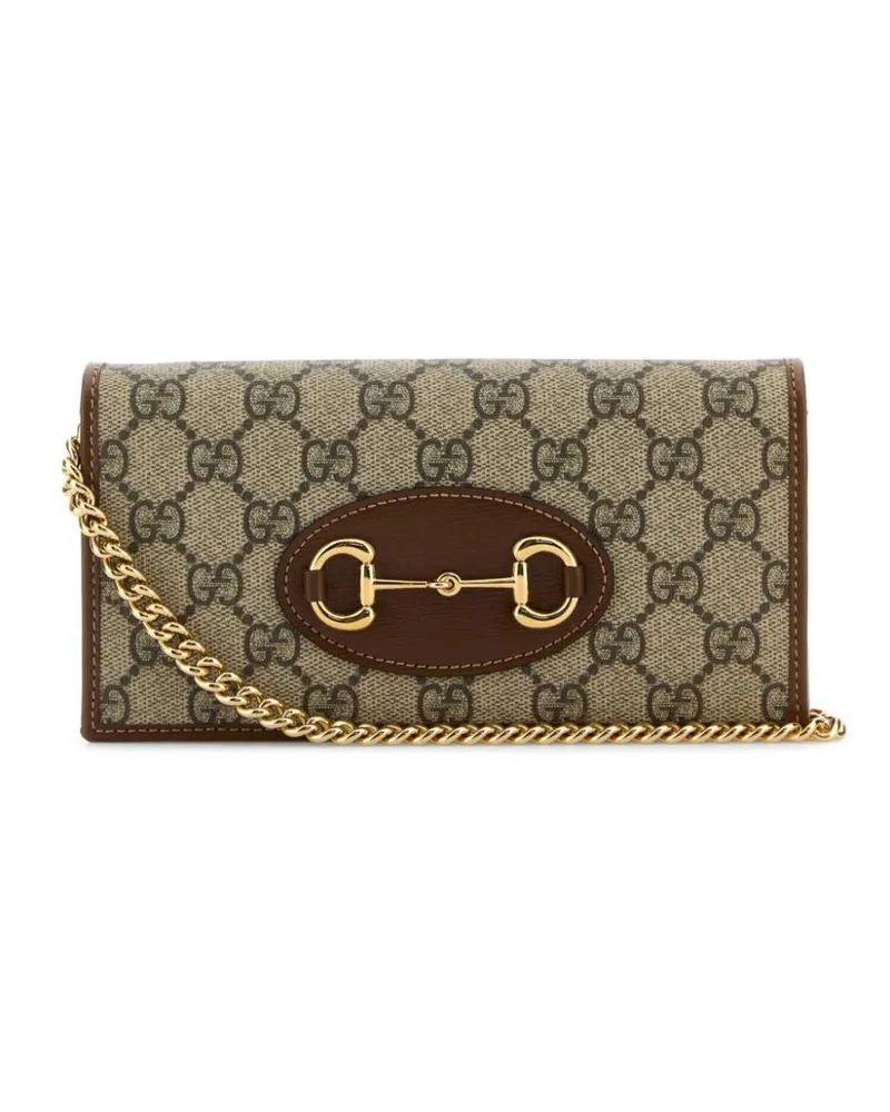 Gucci Horsebit 1955 Portemonnaie mit Kettenriemen - Nude Nude