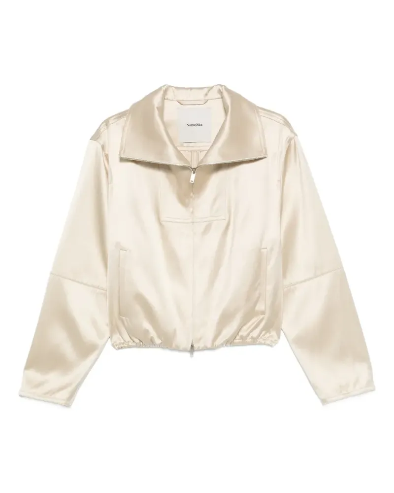 Nanushka Kastige Jacke mit Stehkragen - Nude Nude